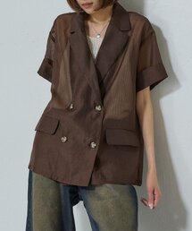 goocy（グーシー）の「半袖シアーテーラードジャケット（テーラードジャケット）」