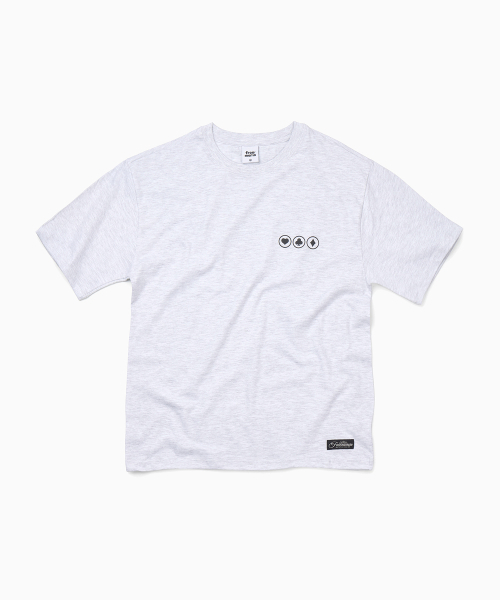 FREEMARIO（フリーマリオ）の「カジノTシャツ [メランジグレー]（Tシャツ/カットソー・レディース・ライトグレー・SMALL/MEDIUM）」の2枚目の写真