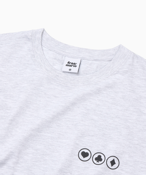 FREEMARIO（フリーマリオ）の「カジノTシャツ [メランジグレー]（Tシャツ/カットソー・レディース・ライトグレー・SMALL/MEDIUM）」の3枚目の写真