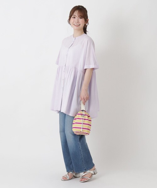 one'sterrace（ワンズテラス）の「【リンネル7月号掲載】HE パレットドローストリングバッグ（トートバッグ・レディース・イエロー系8/ブラック系8/その他/ピンク系9・99）」の7枚目の写真