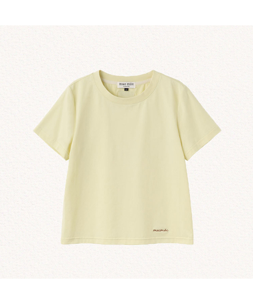 MAC MOC(マックモック)の「コニー エッセンシャルデイリー クルーネック 半袖Tシャツ_7カラー(Tシャツ/カットソー・レディース・ホワイト/スカイブルー/ブラック/ネイビー/グレー/イエロー/バーガンディー・FREE)」の6枚目の写真