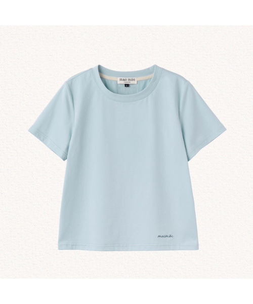 MAC MOC(マックモック)の「コニー エッセンシャルデイリー クルーネック 半袖Tシャツ_7カラー(Tシャツ/カットソー・レディース・ホワイト/スカイブルー/ブラック/ネイビー/グレー/イエロー/バーガンディー・FREE)」の4枚目の写真