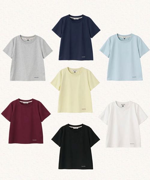 MAC MOC(マックモック)の「コニー エッセンシャルデイリー クルーネック 半袖Tシャツ_7カラー(Tシャツ/カットソー・レディース・ホワイト/スカイブルー/ブラック/ネイビー/グレー/イエロー/バーガンディー・FREE)」の8枚目の写真