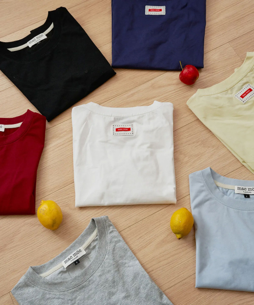 MAC MOC(マックモック)の「コニー エッセンシャルデイリー クルーネック 半袖Tシャツ_7カラー(Tシャツ/カットソー・レディース・ホワイト/スカイブルー/ブラック/ネイビー/グレー/イエロー/バーガンディー・FREE)」の9枚目の写真