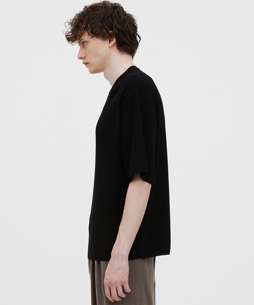 UNITED TOKYO(ユナイテッドトウキョウ)の「【MADE IN JAPAN】18Gコンパクトコットン ワッフルヘンリーTシャツ |通気性/吸水性/伸縮性/軽量性/夏服/べた付き防止(Tシャツ/カットソー・メンズ・ネイビー/ブラック/ライトグレー・1/2)」の15枚目の写真