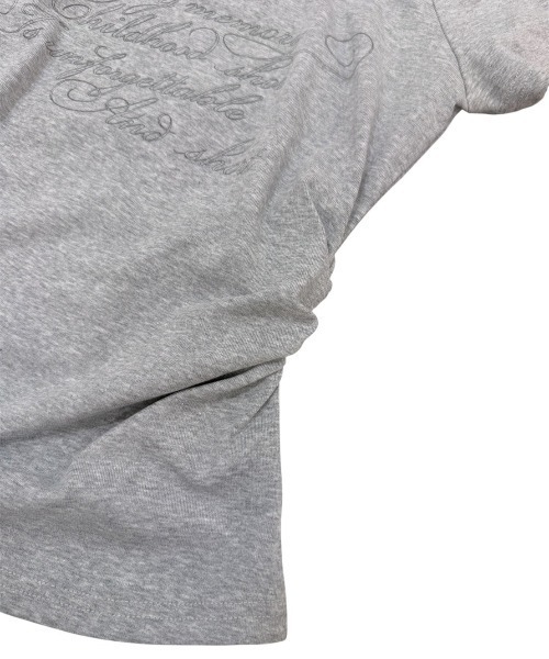 Never mind the XU / Chikashitsu+(ネバーマインド ザ エックスユー / チカシツプラス)の「【nmtc+】Bijou Halter Layered Tee / 【エヌエムティーシープラス】ビジューホルターレイヤードTシャツ(Tシャツ/カットソー・レディース・グレー/チャコール/ホワイト・ONE SIZE)」の20枚目の写真