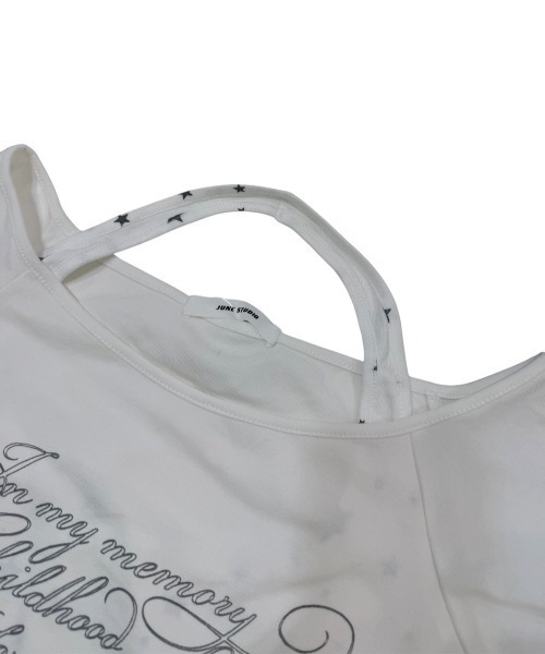 Never mind the XU / Chikashitsu+(ネバーマインド ザ エックスユー / チカシツプラス)の「【nmtc+】Bijou Halter Layered Tee / 【エヌエムティーシープラス】ビジューホルターレイヤードTシャツ(Tシャツ/カットソー・レディース・グレー/チャコール/ホワイト・ONE SIZE)」の19枚目の写真