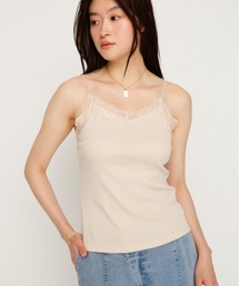 LACE TRIM CUP IN CAMI レーストリムカップインキャミ 夏服