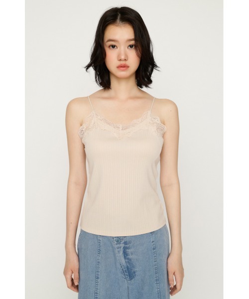 SLY（スライ）の「LACE TRIM CUP IN CAMI レーストリムカップインキャミ 夏服（キャミソール・レディース・バーガンディー/アイボリー/ブラック・FREE）」の7枚目の写真