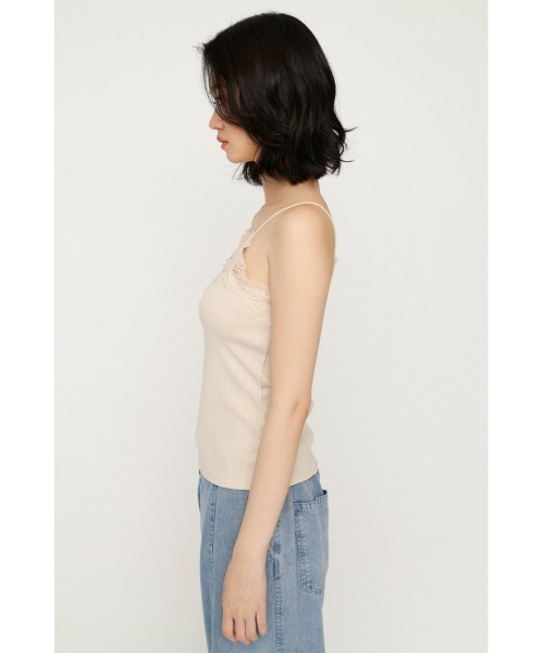 SLY（スライ）の「LACE TRIM CUP IN CAMI レーストリムカップインキャミ 夏服（キャミソール・レディース・バーガンディー/アイボリー/ブラック・FREE）」の8枚目の写真