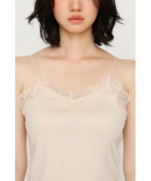 SLY（スライ）の「LACE TRIM CUP IN CAMI レーストリムカップインキャミ 夏服（キャミソール・レディース・バーガンディー/アイボリー/ブラック・FREE）」の10枚目の写真