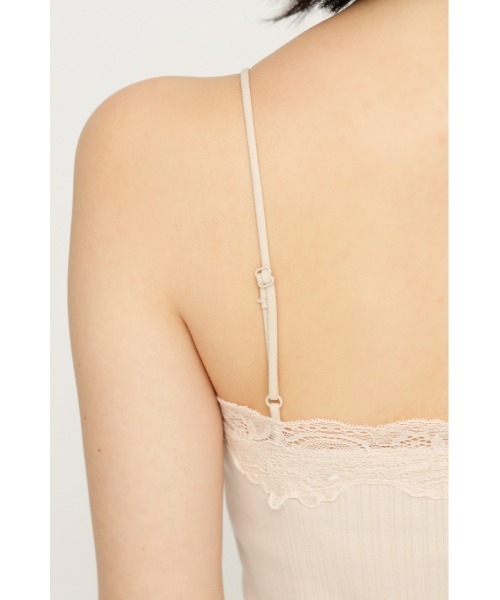 SLY（スライ）の「LACE TRIM CUP IN CAMI レーストリムカップインキャミ 夏服（キャミソール・レディース・バーガンディー/アイボリー/ブラック・FREE）」の11枚目の写真
