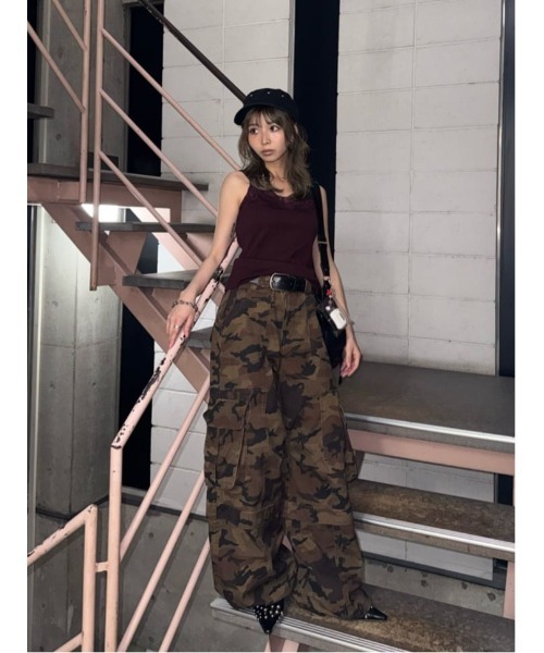 SLY(スライ)の「LACE TRIM CUP IN CAMI レーストリムカップインキャミ 夏服(キャミソール・レディース・バーガンディー/アイボリー/ブラック・FREE)」の20枚目の写真