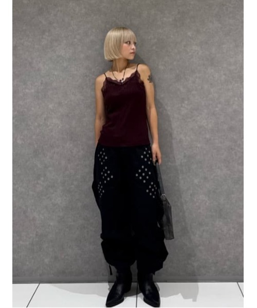 SLY(スライ)の「LACE TRIM CUP IN CAMI レーストリムカップインキャミ 夏服(キャミソール・レディース・バーガンディー/アイボリー/ブラック・FREE)」の21枚目の写真