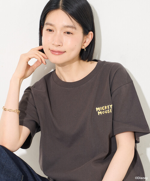FREAK'S STORE(フリークスストア)の「【MICKEY MOUSE】レトロ バックプリントTシャツ(Tシャツ/カットソー・レディース・オフホワイト/レモンイエロー/チャコール・SMALL/MEDIUM)」の22枚目の写真