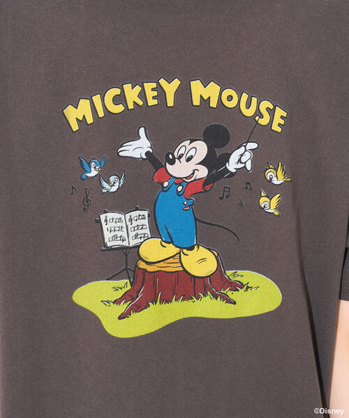 FREAK'S STORE(フリークスストア)の「【MICKEY MOUSE】レトロ バックプリントTシャツ(Tシャツ/カットソー・レディース・オフホワイト/レモンイエロー/チャコール・SMALL/MEDIUM)」の20枚目の写真
