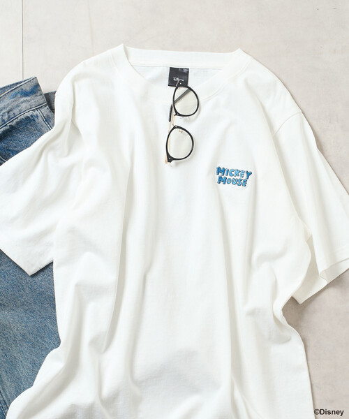 FREAK'S STORE(フリークスストア)の「【MICKEY MOUSE】レトロ バックプリントTシャツ(Tシャツ/カットソー・レディース・オフホワイト/レモンイエロー/チャコール・SMALL/MEDIUM)」の13枚目の写真