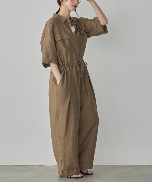 hunch(ハンチ)の「パラシュートファブリック オールインワン(つなぎ/オールインワン・レディース・ブラック/カーキ/ブラウン・FREE)」の22枚目の写真