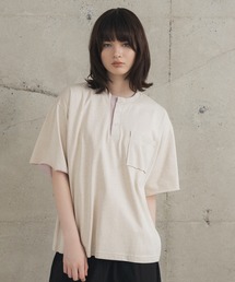 Confirm（コンファーム）の「コントラストカラー ヘンリーネックTシャツ   Contrast Color Henley Neck T-shirt メンズ ウィメンズ ユニセックス（Tシャツ/カットソー）」