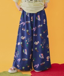 セール】162605：パッチワークお花アップリケデニムパンツ（デニム
