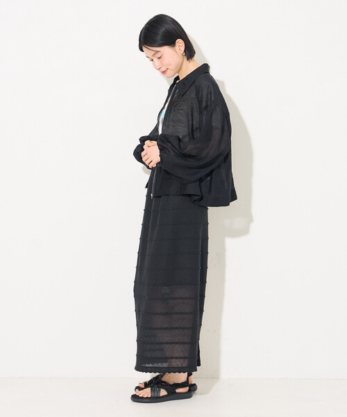 FREAK'S STORE(フリークスストア)の「シアーブルゾン(シャツ/ブラウス・レディース・ブラック/オフホワイト/オリーブ・フリ-)」の16枚目の写真