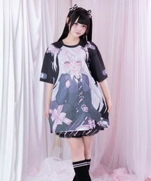 mine by LAFARY（マインバイラファリー）の「《ビビちゃん×mine》フルグラフィックTシャツ（Tシャツ/カットソー）」