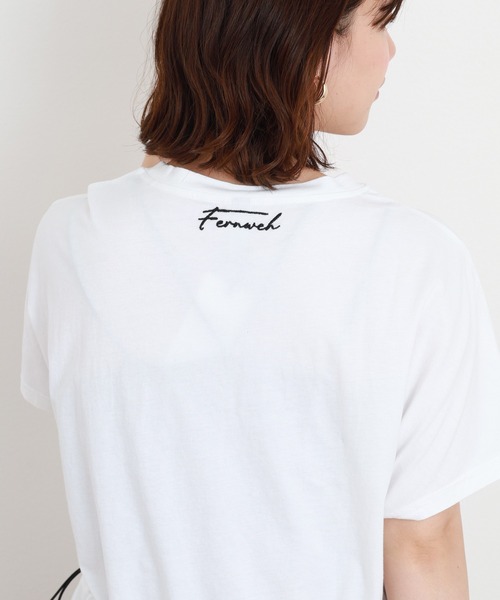 Emago(イマゴ)の「EMAGO くじら刺繍ワイドT 半袖(Tシャツ/カットソー・レディース・ホワイト・FREE)」の6枚目の写真