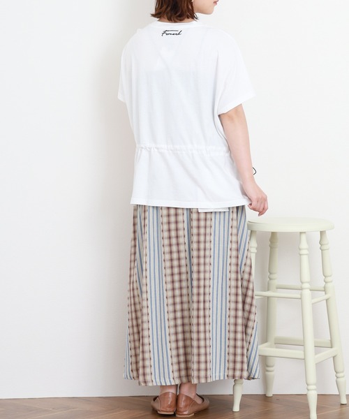 Emago(イマゴ)の「EMAGO くじら刺繍ワイドT 半袖(Tシャツ/カットソー・レディース・ホワイト・FREE)」の8枚目の写真