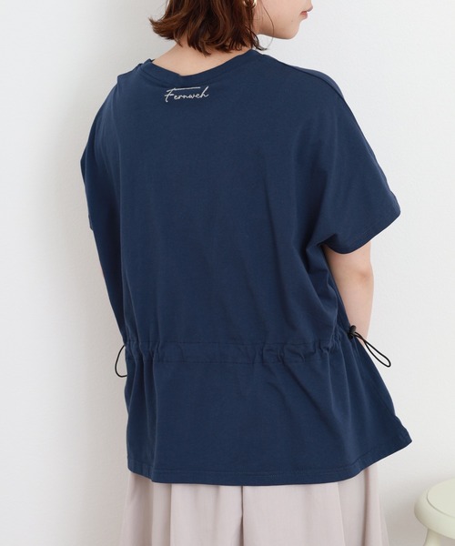 Emago(イマゴ)の「EMAGO くじら刺繍ワイドT 半袖(Tシャツ/カットソー・レディース・ホワイト・FREE)」の12枚目の写真