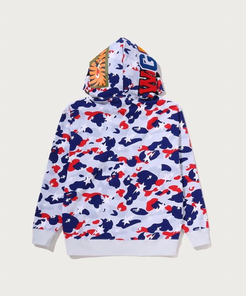 A BATHING APE（アベイシングエイプ）の「STA STRIKE CAMO SHARK RELAXED FIT FULL ZIP HOODIE（パーカー・メンズ・ブルー/ホワイト・XX-LARGE/MEDIUM/SMALL/X-LARGE/LARGE）」の5枚目の写真