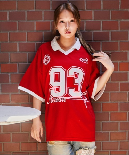 GORGE(ゴージ)の「《ナンバリング・刺しゅう入り》ユニフォームTシャツ/ストリート×スポーティ/春夏/全3色(Tシャツ/カットソー・レディース・オフホワイト/ボルドー/ネイビー・F)」の6枚目の写真
