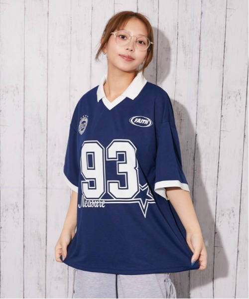 GORGE(ゴージ)の「《ナンバリング・刺しゅう入り》ユニフォームTシャツ/ストリート×スポーティ/春夏/全3色(Tシャツ/カットソー・レディース・オフホワイト/ボルドー/ネイビー・F)」の12枚目の写真