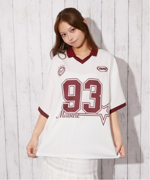 GORGE(ゴージ)の「《ナンバリング・刺しゅう入り》ユニフォームTシャツ/ストリート×スポーティ/春夏/全3色(Tシャツ/カットソー・レディース・オフホワイト/ボルドー/ネイビー・F)」の17枚目の写真