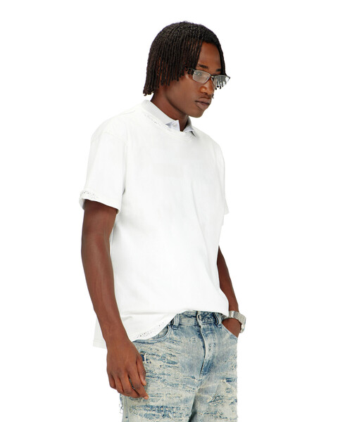 DIESEL(ディーゼル)の「メンズ Tシャツ T-NORM-CRYSTALS(Tシャツ/カットソー・メンズ・ブラック/オフホワイト・SMALL/LARGE/MEDIUM)」の5枚目の写真