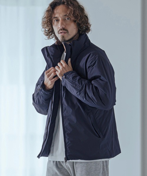 Magine(マージン)の「mj11740-Vertical Stripe Jacquard Thinsulate Padded Stand Collar Blouson パデッドブルゾン(MGN-263-008)(ブルゾン・メンズ・ブラック/ネイビー/オリーブ・44/46/48)」の3枚目の写真