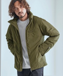 mj11740-Vertical Stripe Jacquard Thinsulate Padded Stand Collar Blouson パデッドブルゾン(MGN-263-008)