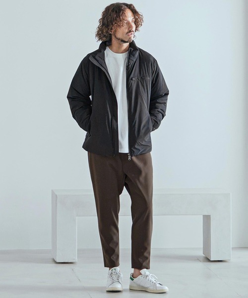 Magine(マージン)の「mj11740-Vertical Stripe Jacquard Thinsulate Padded Stand Collar Blouson パデッドブルゾン(MGN-263-008)(ブルゾン・メンズ・ブラック/ネイビー/オリーブ・44/46/48)」の17枚目の写真