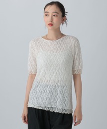 《オフィスライン》レース2WAYプルオーバーSS 1044323