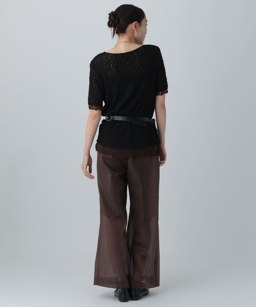 LEPSIM（レプシィム）の「《オフィスライン》レース2WAYプルオーバーSS　1044323（シャツ/ブラウス・レディース・ブラック/オフホワイト・FREE）」の13枚目の写真