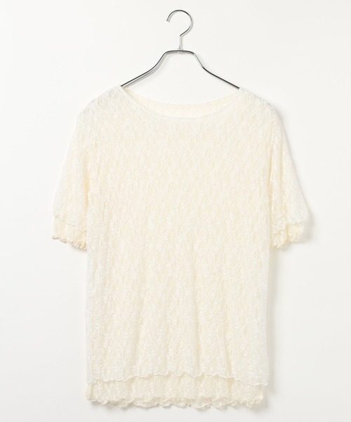 LEPSIM（レプシィム）の「《オフィスライン》レース2WAYプルオーバーSS　1044323（シャツ/ブラウス・レディース・ブラック/オフホワイト・FREE）」の14枚目の写真