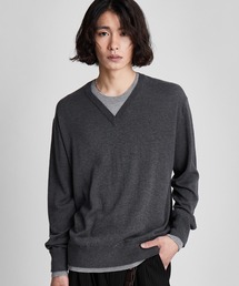 Layered V-neck knit / レイヤードVネックニット