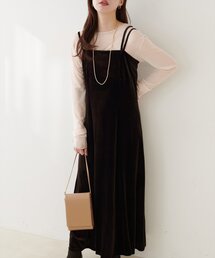ベロアキャミワンピース