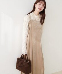 natural couture | ベロアキャミワンピース(ワンピース)