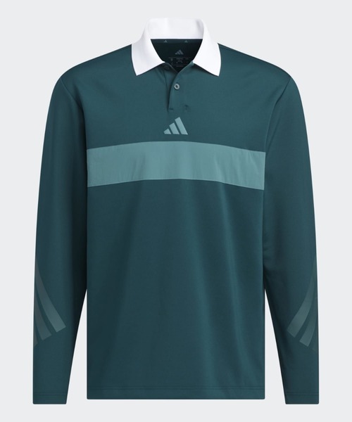 adidas(アディダス)の「ポロシャツ 長袖【adidas Golf/アディダスゴルフ】(ポロシャツ・メンズ・グリーン・MEDIUM/SMALL/X-LARGE/XX-LARGE/LARGE)」の4枚目の写真