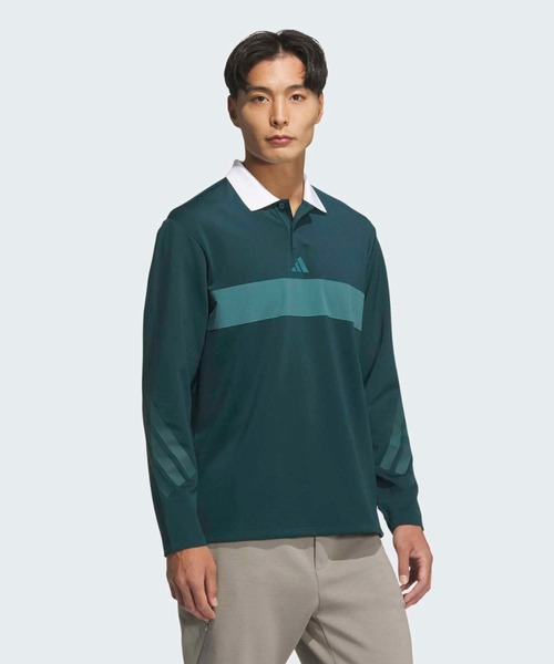 adidas(アディダス)の「ポロシャツ 長袖【adidas Golf/アディダスゴルフ】(ポロシャツ・メンズ・グリーン・MEDIUM/SMALL/X-LARGE/XX-LARGE/LARGE)」の3枚目の写真
