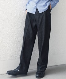 SHIPS any: ステイカラー デニムライク リラックス パンツ(セットアップ対応)◇