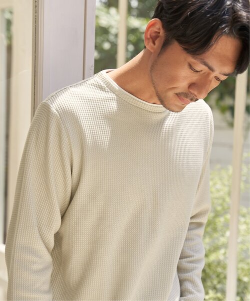 ikka(イッカ)の「ドライワッフルフェイクロンT【親子コーデ】(Tシャツ/カットソー・メンズ・ネイビー/グリーン/ブラウン/ブラック/ベージュ・XL/L/M)」の9枚目の写真