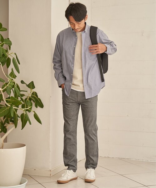 ikka(イッカ)の「ドライワッフルフェイクロンT【親子コーデ】(Tシャツ/カットソー・メンズ・ネイビー/グリーン/ブラウン/ブラック/ベージュ・XL/L/M)」の12枚目の写真