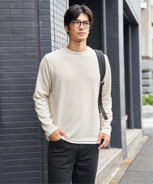 ikka(イッカ)の「ドライワッフルフェイクロンT【親子コーデ】(Tシャツ/カットソー・メンズ・ネイビー/グリーン/ブラウン/ブラック/ベージュ・XL/L/M)」の16枚目の写真