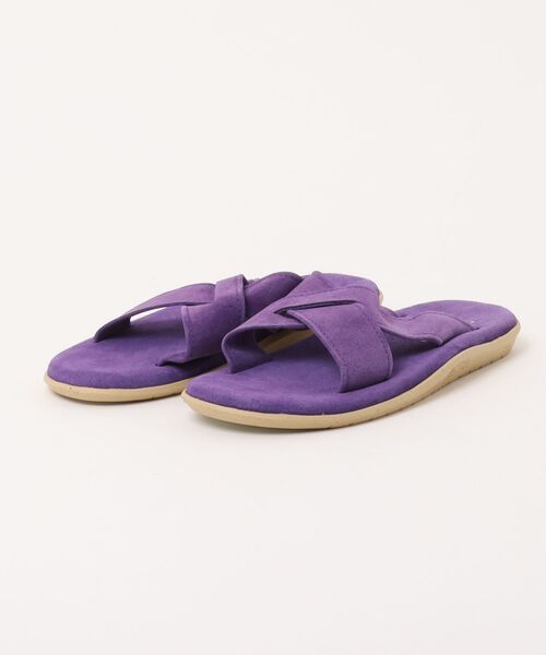 ISLAND SLIPPER（アイランドスリッパ）の「【ISLAND SLIPPER】アイランドスリッパ クロスサンダル LEATHER / SUEDE PB223 ITK（サンダル・メンズ・パープル/ダークブラウン/ブラック/ネイビー・10/9/8）」の4枚目の写真